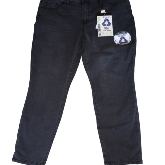 d. jeans Denim - d. jeans Recycled Denim Ankle Plus Black Women's Size 20W NWOT
